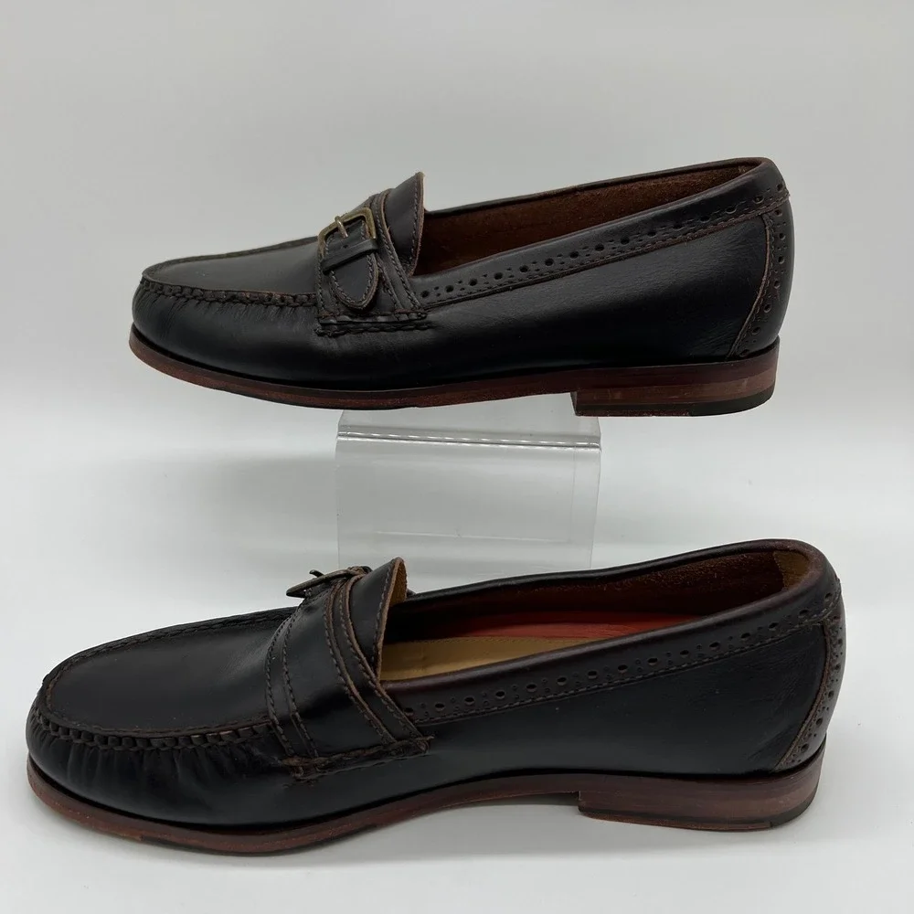Cole Haan Grand OS Loafers Pinch Hand Sewn Buckle Loafers Men's 8 Leather Brogue